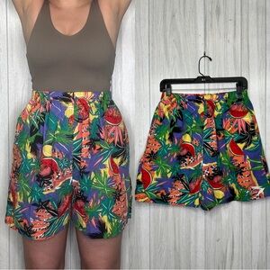 Camp Anderson California Vintage Bermuda Shorts Watermelon Tropical Print Large